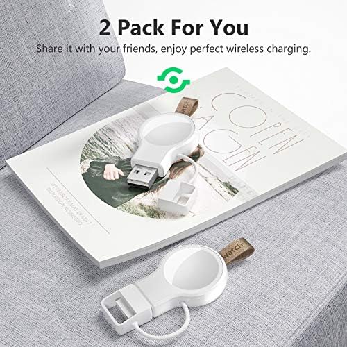 Portable Magnetic Wireless Charger for Apple Watch – Fast Charging i Watch Accessory for Ultra, Series 1-9, and SE – Travel-Friendly Cordless Design for Ultimate Convenience and Durability