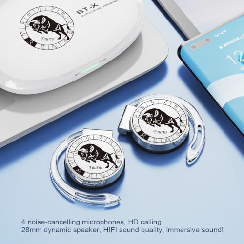 Discover the Ultimate Bluetooth V5.3 On-Ear Headphones for Active Lifestyles – Innovative Open Ear Design with Secure Earhooks, Featuring Advanced Noise Cancelling Technology and Extended Battery Life – Perfect Gift for Virgo Constellation Lovers and Music Aficionados – Enjoy Immersive Sound Quality Anywhere You Go