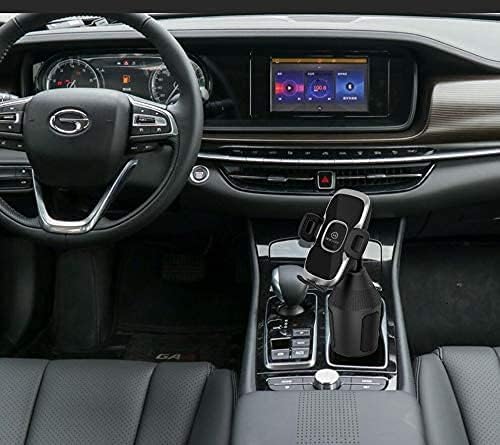 Wix Gear Adjustable Cup Holder Phone Mount – Revolutionary Car Accessory for Hands-Free Navigation and Calls, Universal Compatibility with i Phone, Samsung, Google – Enhanced Stability with Expandable Side Arms and Sturdy Base for Optimal Viewing Angles – Elevate Your Driving Safety and Convenience