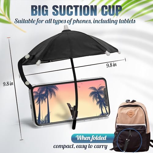 Smartphone Sunshade – Clip-On UV Protection Umbrella for Phones, Universal Fit Outdoor Accessory, Lightweight & Portable Sun Shield in Bright Yellow – Enhance Comfort & Visibility on Sunny Days