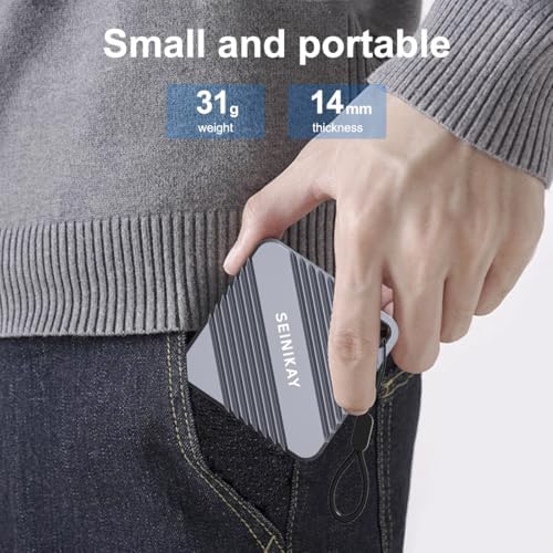 Revolutionary Mini M.2 Enclosure with Magnetic Heat Sink for i Phone 15 Pro Max – Achieve Lightning-Fast 10 Gbps NVME SSD Transfers, Ultimate Compatibility for Gamers and Creators, Compact Design for On-the-Go Efficiency