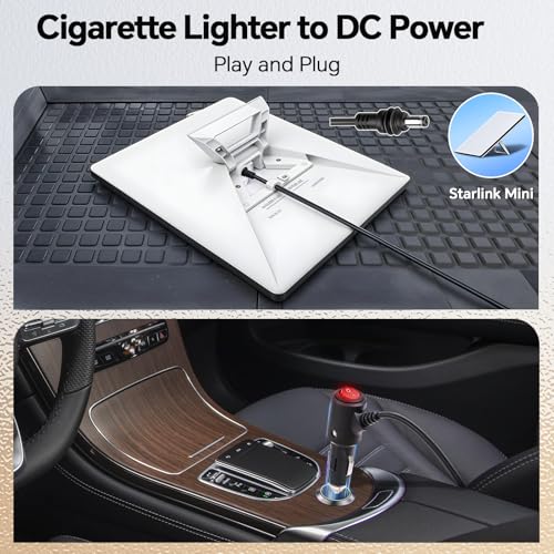 Starlink Mini Power Cable – 3 M/9.8 FT USB C to DC Power Cable with 18 AWG Copper Wire, Waterproof Design for Ultimate Durability, Compatible with 100 W+ Power Banks & 20 V PD Chargers – Fast Charging & Enhanced Connectivity Solutions for Outdoor Use