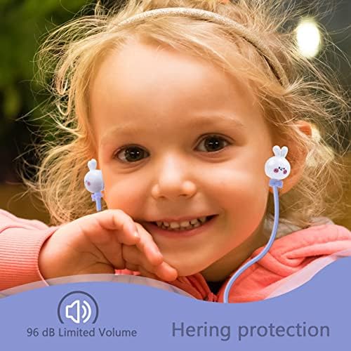 Whimsical Kids Rabbit Earbuds with Microphone – Premium In-Ear Headphones for Learning, Play & Adventure – Includes Colorful Storage Case for Effortless Organization – Ideal Gift for Young Music Lovers