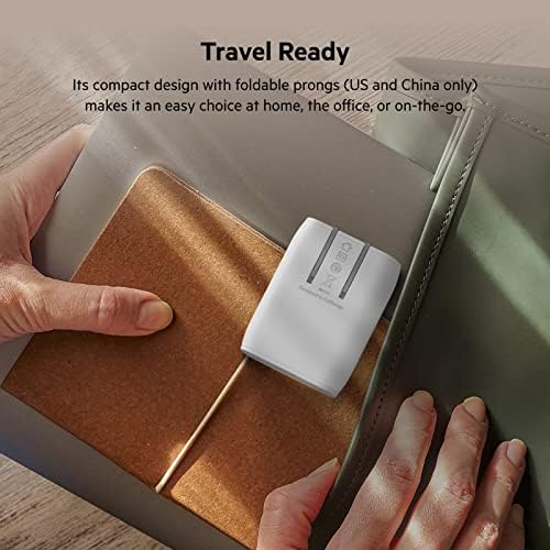 Belkin 30 W USB-C Fast Charger Block – Universal Compatibility for i Phone 16 Series, Galaxy S25, i Pad & More – Compact Design with Overcharge Protection for Travel Efficiency and Reliable Performance