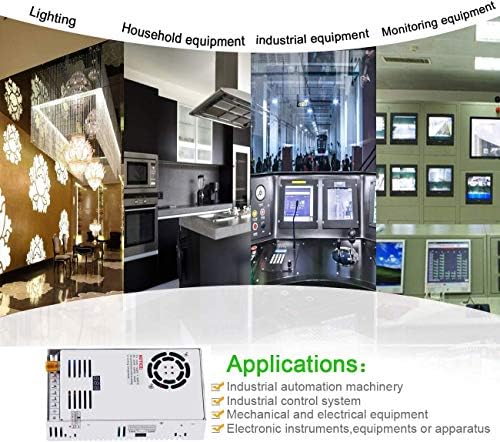 Eagwell 600 W Adjustable AC to DC Power Supply – Versatile 110 V Converter with 0-48 V Output and 12.5 A Capacity for RVs, Automotive, and Water Pump Applications – Efficient Switching Adapter with Regulated Voltage Options (5 V, 12 V, 13.8 V, 24 V, 48 V) for Maximum Compatibility and Performance Reliability
