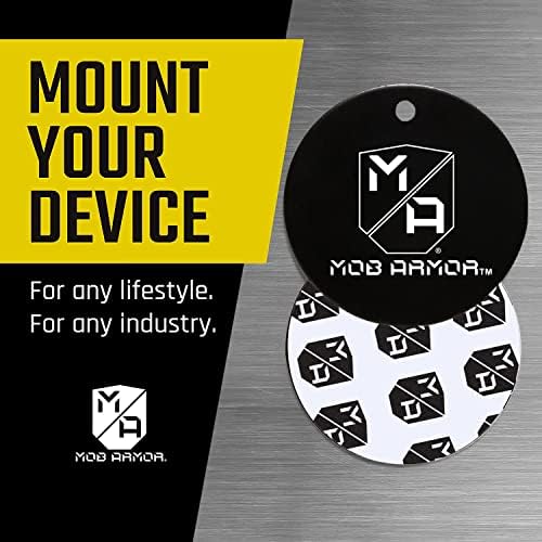Mob Armor Magnetic Phone Mount Plates – High-Strength Adhesive Steel Discs for Ultimate Hands-Free Navigation & Car Mount Compatibility – 2-Pack Black Vehicle Accessory for Effortless Device Attachment