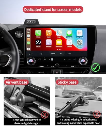 Lexus NX/RX Hybrid 2022-2025 Premium Wireless Charging Phone Holder – 360° Rotating Car Mount with Mag Safe Compatibility for 9.8-Inch Displays – Ultimate Convenience and Secure Access for Modern Drivers