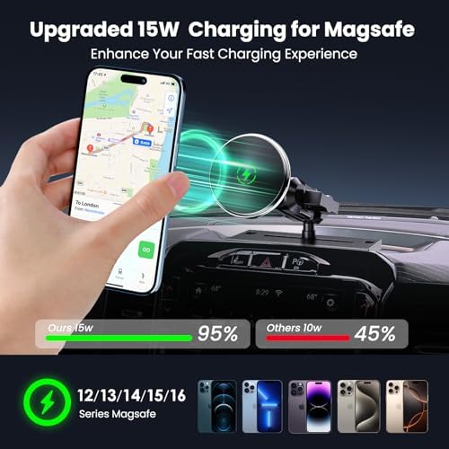 Kaishengyuan Premium Metal Phone Mount for 2019+ Ram Trucks – Durable Adjustable Dash Holder for Dodge RAM 1500/2500/3500 & TRX Models, 360° Rotatable Smartphone Stand for Ultimate Hands-Free Navigation & Safe Driving, Effortless Tool-Free Installation for All Smartphone Compatibility, Elevate Your Driving Experience with Enhanced Aesthetics and Functionality