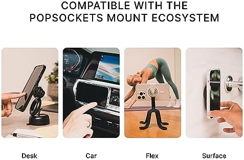Mag Safe-Compatible Pop Grip with Wireless Charging – Gold Lutz | Enhanced Stability for One-Handed Use, Kickstand Functionality, and Secure Attachment for Ultimate Phone Protection