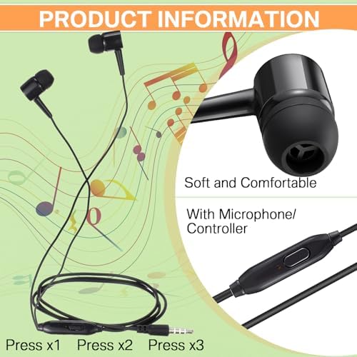 Xinnun 50-Pack Vibrant Multicolor Wired Earbud Headphones with Built-in Mic – Optimal Audio Solution for Students and Professionals, Perfect for Classrooms, Travel, and Leisure – Universal 3.5 mm Compatibility, Lightweight and Durable Design for Everyday Listening
