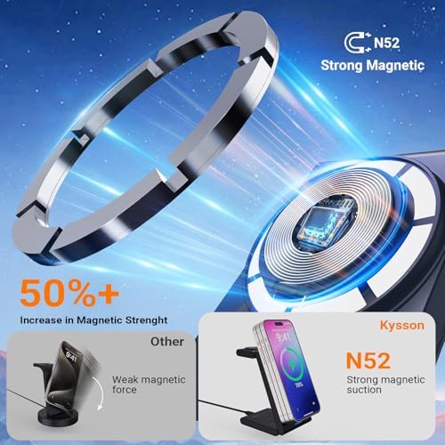 Ultimate Foldable 3-in-1 Wireless Charging Station for i Phone, Apple Watch & Air Pods – Travel-Friendly Magnetic Charger Stand for i Phone 12/13/14/15/16 in Pure White – Fast, Compact, and Versatile Power Solution for Multiple Devices