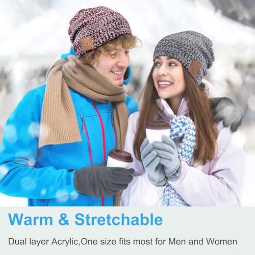 Bluetooth Beanie with Washable Wireless Headphones – Ultimate Outdoor Gear Featuring Bluetooth 5.0 for Crystal Clear Sound and Hands-Free Calls, Perfect for Hiking, Jogging, and Chill Days Outdoors