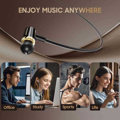 Rayleigh Heavy Bass USB C Wired Earbuds – 3 Pack of Noise-Isolating Headphones with Built-in Microphone for Type C Devices, Ideal for Music Enthusiasts and Gamers, Lightweight and Durable Design for Ultimate Comfort