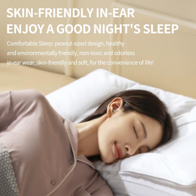 Ultra-Compact Wireless Sleep Earbuds | Advanced Bluetooth 5.4 Noise Cancelling Headphones for Side Sleepers | Immersive Hi-Fi Stereo & Deep Bass | Invisible White Comfort for Disturbance-Free Rest and Daily Use