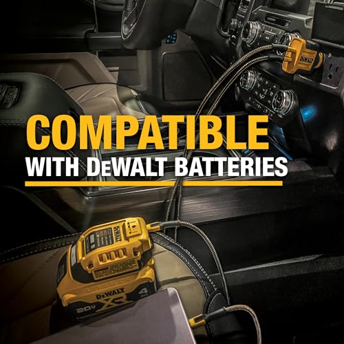 DEWALT Heavy Duty 100 W USB C Cable – 6 ft High-Speed Type-C to Type-C Fast Charging Cord for i Phone 16/15 Pro Max, Mac Book, i Pad & Samsung Galaxy – Enhanced Durability for Jobsite and Home Use with PD Technology