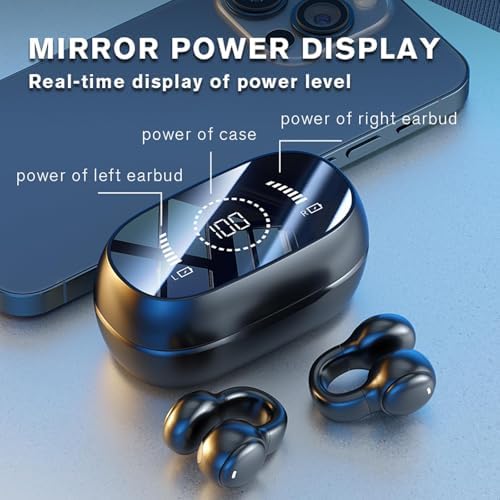 Revolutionary Wireless Clip-On Bone Conduction Earbuds – Open Ear Bluetooth Headphones for Ultimate Comfort and Safety – Waterproof Design for Active Lifestyles – Superior Sound Quality with Seamless Device Compatibility – Ideal for Sports and Outdoor Adventures