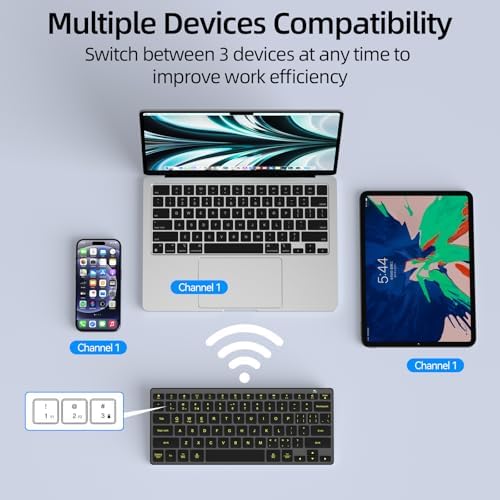 Experience Ultimate Comfort with the BFRIENDit Ultra-Quiet Wireless Keyboard – Sleek 2.4 GHz Connection for Mac & Windows, Slim Chocolate Key Design for Effortless Typing and Enhanced Productivity, Perfect for Home, Office, and Smart TV Use – Effortless Connectivity Meets Stylish Functionality