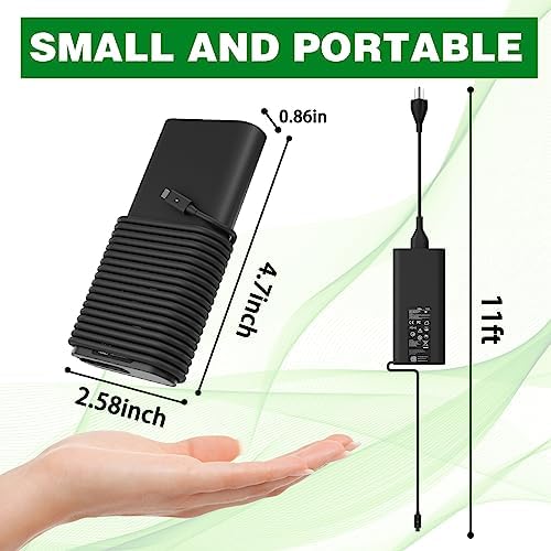 130 W USB-C Laptop Charger for Dell XPS & Precision Models – Fast Charging AC Adapter with Enhanced Compatibility for Latitude Series – Reliable Power Supply for 2-in-1 Devices and More – CE/FCC/ROHS Certified with 30-Day Satisfaction Guarantee and 12-Month Warranty – Ideal for XPS 15 9575, XPS 17 9700, Precision 5530, Latitude 5430, and Additional Dell Models – Versatile 100-240 V Input for Global Use – Upgrade Your Power Experience with Efficient Charging Performance and Safety Features