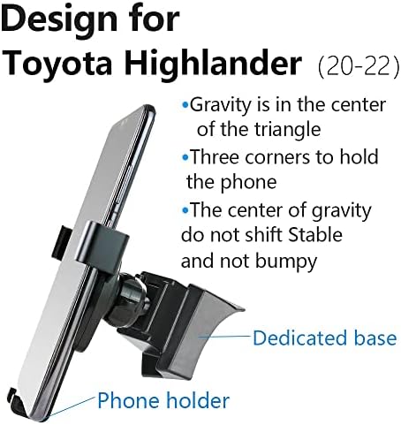 Toyota Highlander 2008-2013 Custom Car Phone Holder – Secure Mobile Phone Mount for Navigation & Hands-Free Use – Durable Auto Accessory for Enhanced Driving Safety and Convenience