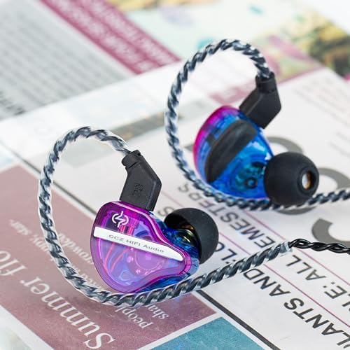 CCZ DC02 Hi-Fi In-Ear Monitors – Premium Wired Earbuds for Musicians and Audio Lovers – Cutting-Edge Dual Magnetic Circuit Technology for Superior Sound Clarity and Noise Isolation – Robust 4 N OFC Cable for Enhanced Durability – Perfect for Studio Use, Live Performances, and Everyday Listening (Sleek Black, No Microphone) – Transform Your Music Experience with Unmatched Fidelity