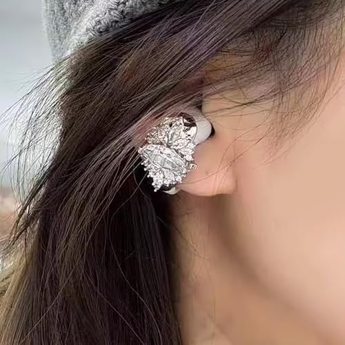 Elevate Your Audio Style with Chooseyo’s Butterfly Rhinestone Clip-On Earbud Accessories – Chic Zirconia-Studded Embellishments for Effortless Earphone Personalization and DIY Glamour, Ideal for Fashion-Forward Tech Enthusiasts and Elegant Decoration.