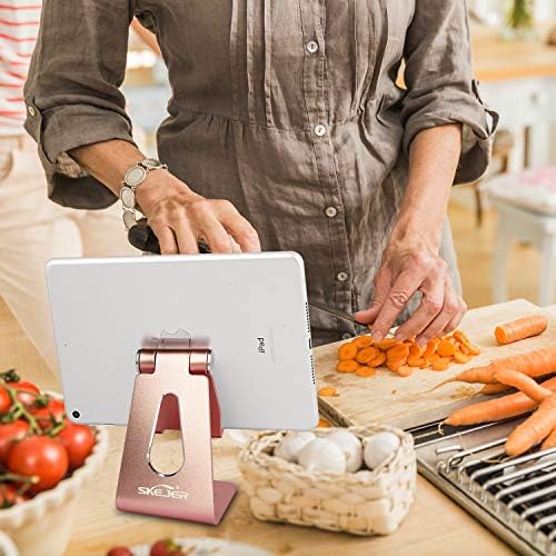 Adjustable Cell Phone Stand, Phone Holder,Tablet Stand Dock,Aluminum Desktop Compatible with iPhone 12 iPad,Samsung Galaxy,Google All Smart Phone/Tablets Under 10 in-Rose Gold + Royal Purple – Enhanced Compatibility and Speed