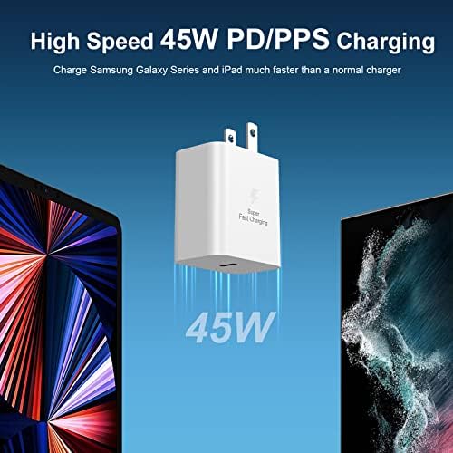 Costyle 45 W USB-C Fast Charger with 10 FT Type C Cable – Ultimate Rapid Charging Solution for Samsung Galaxy S20 to S25 & Note 20 – Travel-Friendly, Compact Design with Advanced Safety Features for Optimal Battery Longevity