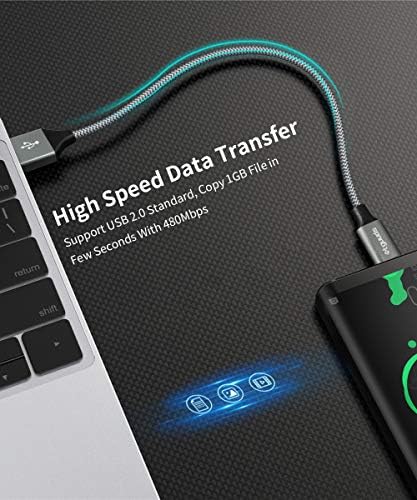 etguuds 4-Pack USB Type C Charging Cable – 6 ft Nylon Braided Fast Charger Cord for Samsung Galaxy S20/S10/S9/Note Series & Moto G – Superior Durability and High-Speed Power Delivery Up to 3 A – Ideal for Home, Office, and On-the-Go Use