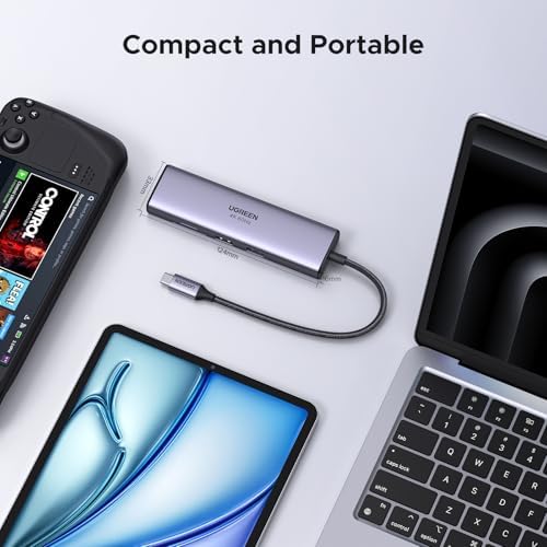 UGREEN Revodok 7 in 1 USB C Hub – Ultimate Connectivity Solution with Gigabit Ethernet, 4 K@60 Hz HDMI, 100 W PD Charging & Multi-Device Compatibility for Mac M1/M2/M3, i Phone 15 Pro, i Pad & Steam Deck – Elevate Your Tech Experience!