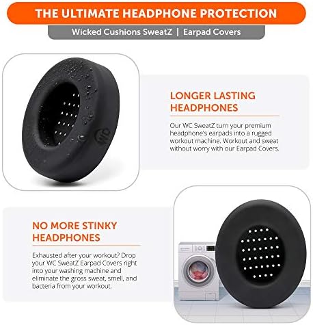 Upgrade Your Beats: WC Sweat Z Studio Earpad Covers for Studio 2 & 3 | Revolutionary Sweatproof Design, Effortlessly Washable, Perfect Fit | Unmatched Protection for Headphones & Enhanced Comfort