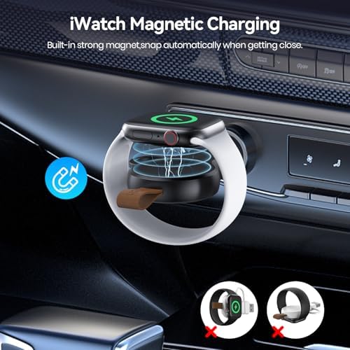 Portable Magnetic Wireless Charger for Apple Watch – Fast Charging i Watch Accessory for Ultra, Series 1-9, and SE – Travel-Friendly Cordless Design for Ultimate Convenience and Durability