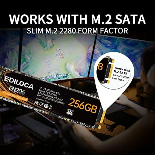 Upgrade Your System with the EN206 512 GB M.2 SSD – High-Speed 3 D NAND TLC Technology for Ultrabooks and Mini PCs, Blazing Fast Read/Write Speeds of 550/460 MB/s, Enhanced Compatibility for Seamless Performance and Efficiency