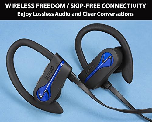 Revolutionize Your Workout with Tekatron Bluetooth Wireless Headphones – Superior IPX7 Waterproof Sports Earbuds with Noise Cancelling, 8-Hour Battery Life, and Built-in Mic for Hands-Free Calls – Perfect for Gym, Running, and Outdoor Activities – Experience HD Stereo Sound and Unmatched Comfort in Stylish Blue