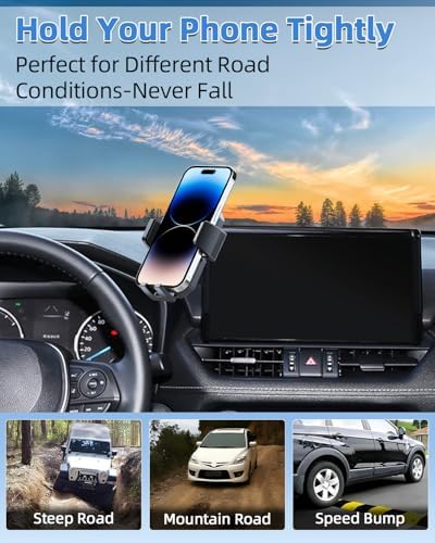 Upgrade Your Toyota Tundra or Sequoia Driving Experience with the 360° Rotating Mag Safe Phone Holder – Premium Dashboard Mount Designed for 2020-2025 Models, Ensures Safety, Accessibility, and Sleek Aesthetics Without Air Vent Obstruction