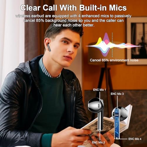 Elevate Your Audio Experience with Motost Bluetooth 5.3 Wireless Earbuds – Cutting-Edge ENC Noise Cancellation, 40-Hour Battery Life, IP7 Waterproof Rating, and LED Battery Display – Perfectly Crafted for Active Lifestyles, Daily Commutes, and Flawless Connectivity on Android & i OS Devices. Enjoy Superior Sound Clarity and Comfort with Ergonomically Designed Earbuds for Extended Wear and Versatility. Ideal for Music Aficionados and Professionals Seeking Top-Quality Performance, These Noise-Cancelling Earbuds are Engineered to Enhance Your Listening Journey, Whether at the Gym, Traveling, or Relaxing at Home. Discover the Ultimate Fusion of Durability and Innovative Technology – Transform Your Everyday Routine with Motost’s Exceptional Sound Quality and Seamless Integration.