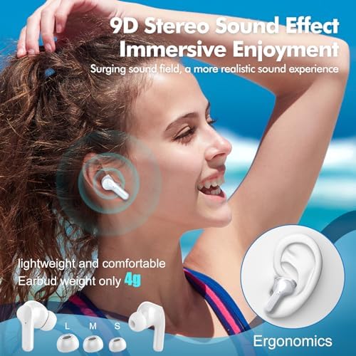 Premium Bluetooth 5.3 Wireless Earbuds – Immerse in Hi-Fi Sound with Advanced Noise-Cancelling Technology, 50-Hour Playtime, and IPX7 Waterproof Design for Ultimate Durability – Perfect for Audiophiles and Professionals Seeking Exceptional Audio Clarity and Comfort on the Go
