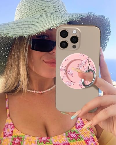 Magnetic Phone Grip Holder for i Phone – Adjustable Mag Safe-Compatible Finger Ring Stand with Fun Designs for Secure Selfies and Video Calls – Lightweight, Durable, and Removable Accessory to Elevate Your Smartphone Experience