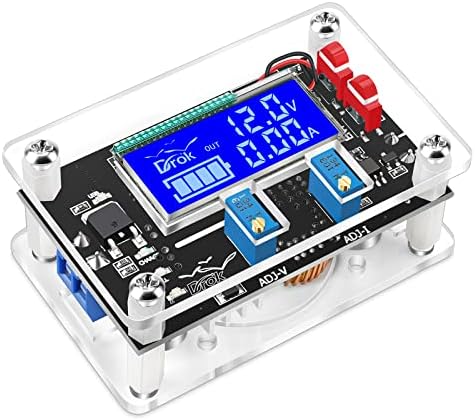 DROK Dual Pack Adjustable DC Voltage Regulator: 24 V to 12 V Step Down Converter with USB Charging Port, Versatile 6 V-32 V Input Range, 5 A Output for Optimal Efficiency and Reliable Power Management Solutions