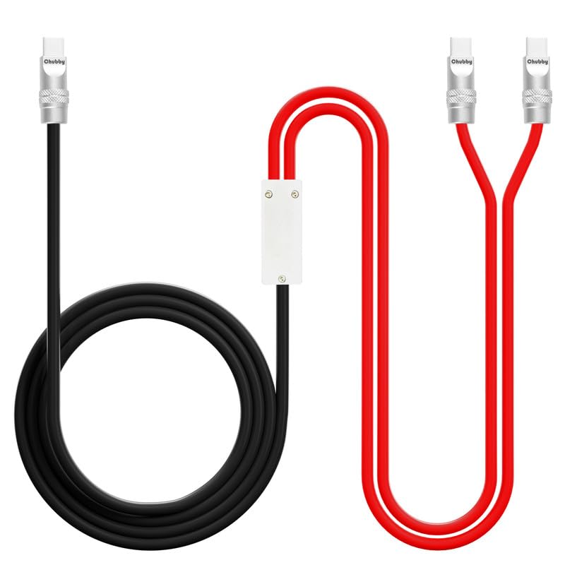 Chubbycable High-Speed 2-in-1 USB C Charging Cable – 100 W Versatile Power Solution for USB-C & USB-A Devices, 4.2 FT Durable Silicone Design in Chic Blue for Effortless Charging & Rapid Data Transfer at Home, Office, or On-the-Go