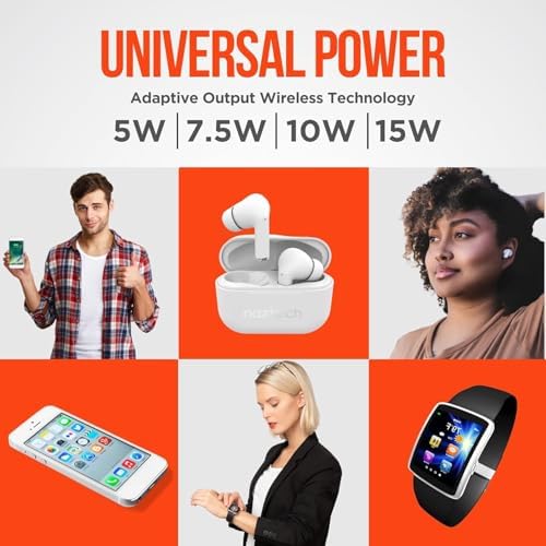 Hyper Gear Charge Pad Pro: 15 W Fast Wireless Charger with Soft Grips & LED Indicator – Sleek Black Design for i Phone & Android Compatibility – Ultimate Convenience in Mobile Power Solutions