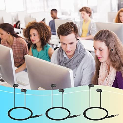 Macarrie 200 Pack Wired Earbuds – Vibrant Classroom & Office Headphones with 3.5 mm Compatibility – Individually Bagged for Hygiene & Seamless Distribution – Lightweight & Durable Design for All-Day Comfort – Ideal for Lectures, Music Listening, and Conference Calls