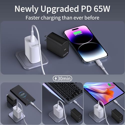 65 W USB-C Fast Charger Block Duo – Compact Power for Laptops, Phones, and Tablets – Enhanced Compatibility with Quick Charge Technology – Ideal for Travel and Office Use – Reliable Safety Features with 18-Month Warranty – Perfect Gift for Tech Enthusiasts