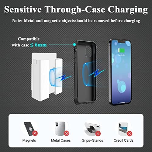 LANBON P2 Wall-Mounted Wireless Charger – 15 W Fast Charging Station for i Phone 16-11 & Galaxy S20-S25 Series, Space-Saving Design for Bedside, Desk, Garage & Kitchen – Enhanced Safety Features & Sleek Aesthetic for Modern Homes