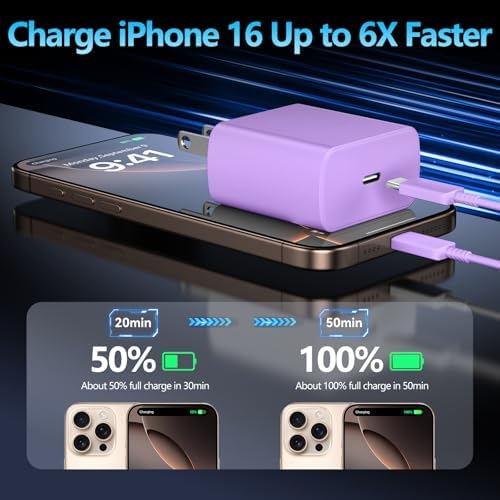 Apple 16 Series 45 W USB-C Rapid Charger with 6.6 ft Type-C Cable – Ultimate Fast Charging Solution for i Phone 16, Galaxy S24/S23, and All USB-C Devices – Compact, Durable, and Safety-Enhanced Power Adapter for On-the-Go Efficiency