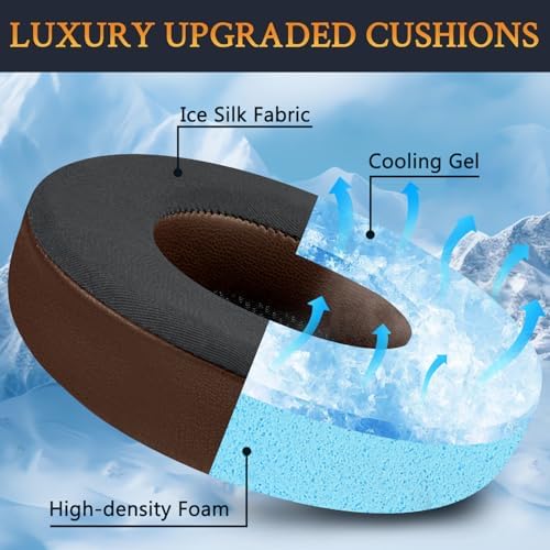 Upgrade Your Gaming Experience with SOULWIT Cooling Gel Ear Pads for Corsair Virtuoso RGB Wireless XT SE – Premium Noise Isolation Cushions for Enhanced Comfort and Performance, Ergonomically Designed for Long Sessions, Easy Installation, Sleek Black Finish
