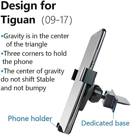 VW Tiguan 2018-2024 Premium Car Phone Holder – Custom-Fit Mobile Mount for Effortless Navigation & Hands-Free Calls – 360-Degree Rotating Auto Accessory – Sturdy & Stylish Design to Elevate Your Driving Experience