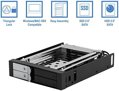 Kingwin Universal Hot Swap Mobile Rack for 2.5” & 3.5” SSD/HDD – Effortless Internal Tray-Less SATA Hard Drive Backplane Enclosure with 6 Gbps Support for SATA I/II/III & SAS I/II – Ultimate Flexibility and Enhanced Data Transfer Speed for Efficient Storage Management