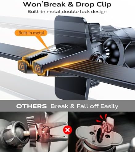 VICSEED 2025 Ultra Stable Air Vent Phone Mount – Secure Smartphone Holder for All i Phone Models (12 to 16 Pro Max) – Effortless Clamp Design with Enhanced Airflow & Durability for Ultimate Driving Convenience