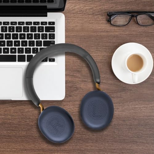 Ultimate Comfort Cooling Gel Ear Pad Replacement for Jabra Elite 45 h & Evolve2 65/40 Wireless Headphones – Premium Memory Foam Cushions for Enhanced Audio Clarity and Long-lasting Wear (Black)