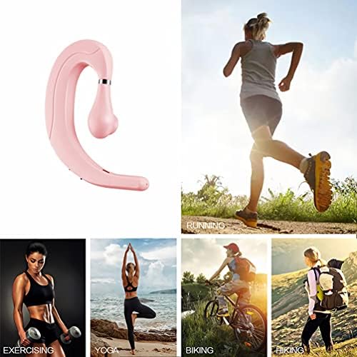 Revolutionary Ear Hook Bluetooth Wireless Headphones – Comfort-Focused Noise Cancelling Earphones with Microphone for Android & i Phone Compatibility (Red) – Effortless Connectivity, Ultimate Sound Quality, and Ergonomic Design for All-Day Wear